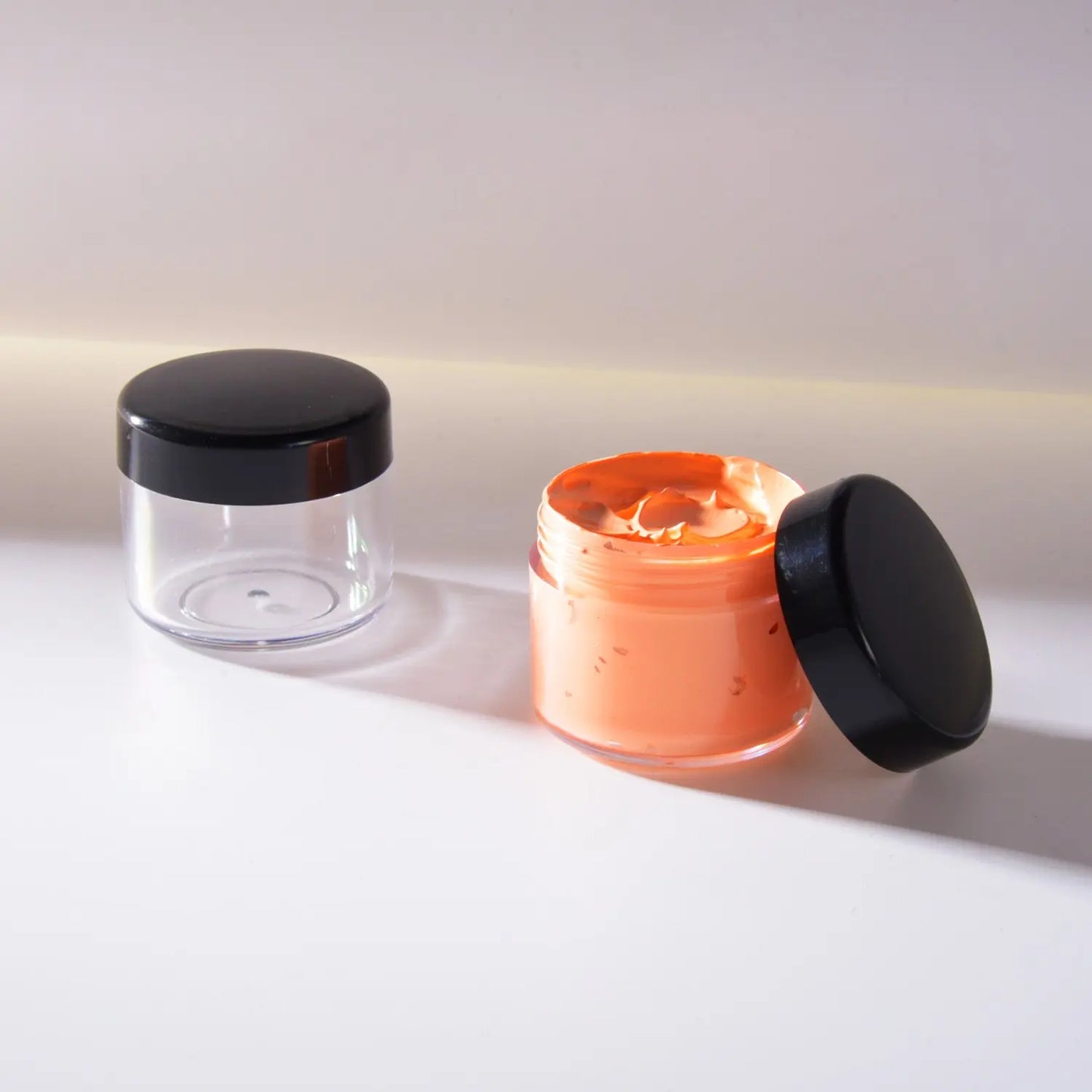 10pcs Make Up Jar Cosmetic Sample Empty Container Plastic Round Lid Small Bottle Eyeshadow Cream Travel Pot 2g 3g 5g 10g 15g 20g