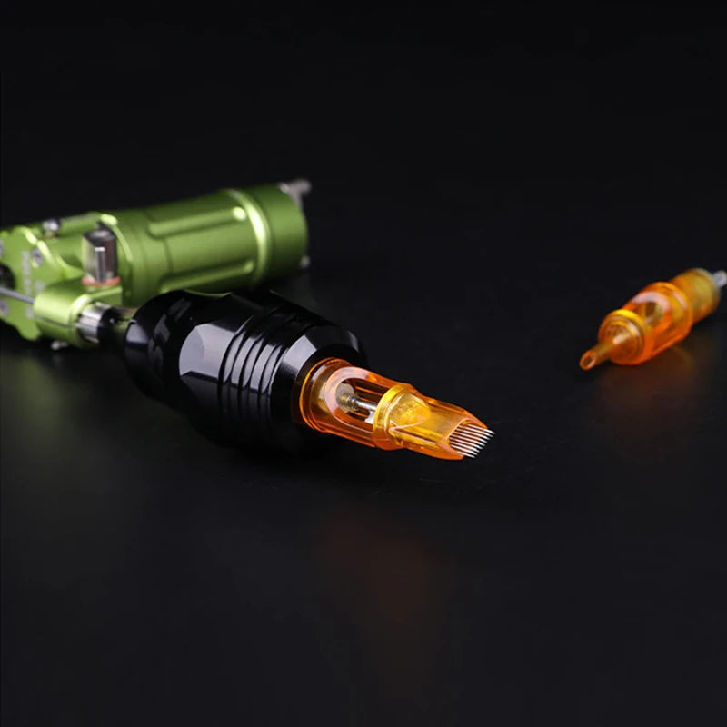 20pcs Yellow Dragonfly Tattoo Cartridge Needle Agujas RL RM RS M1 Body Easy To Color For Machine Permanent Makeup Eyebrow Beauty