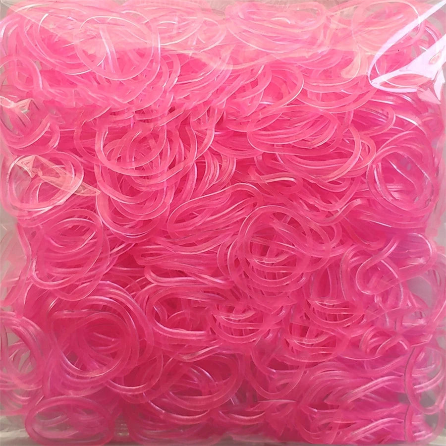 600 Rubber Loom Bands Girl Gift For Children Elastic Band For Weaving Lacing Bracelet Toy Gum Bracelets DIY Material Accessories
