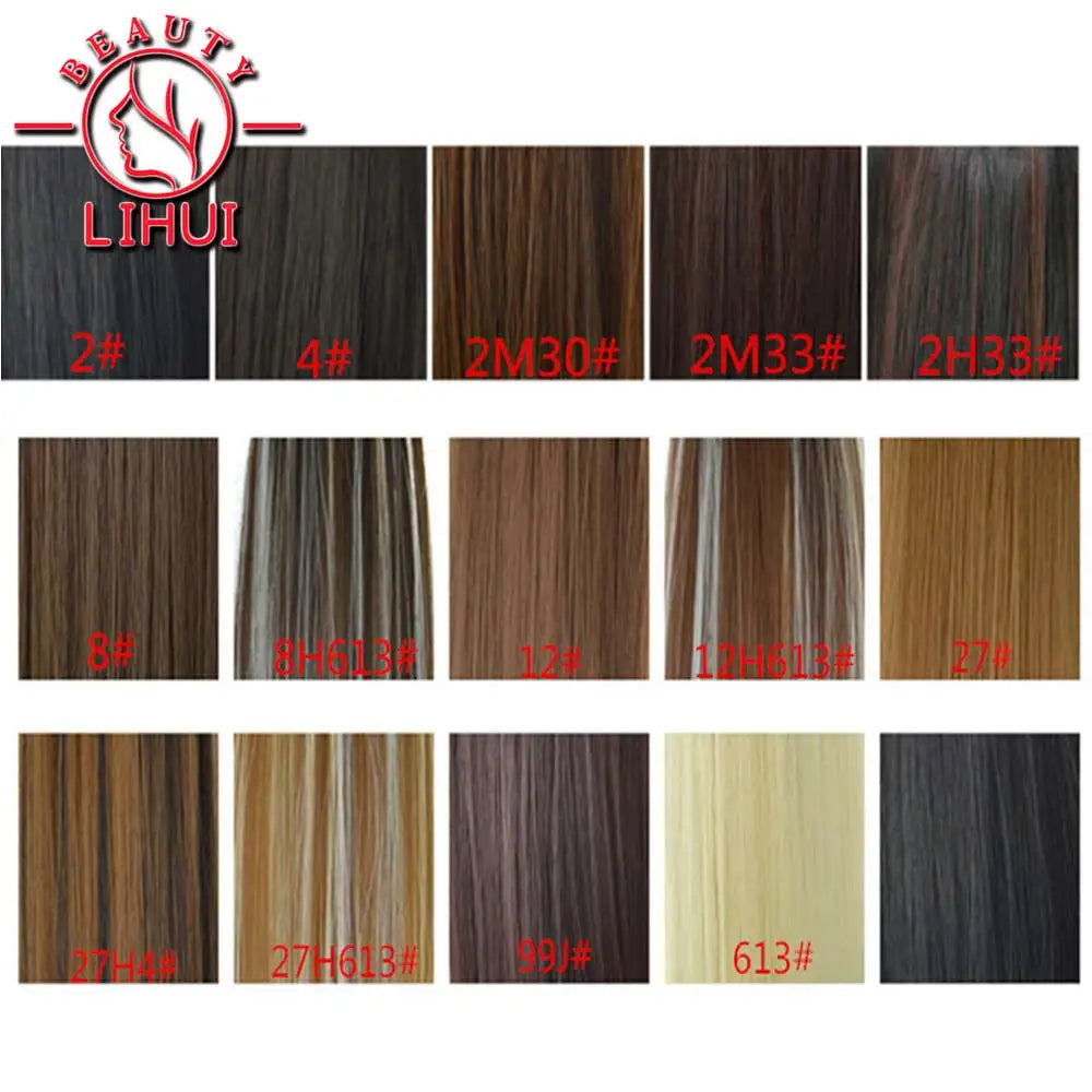 22" Synthetic Women Claw on Ponytail Clip in Hair Extensions Straight Style Pony Tail Hairpiece Ombre Brown Blonde Viralgem Store