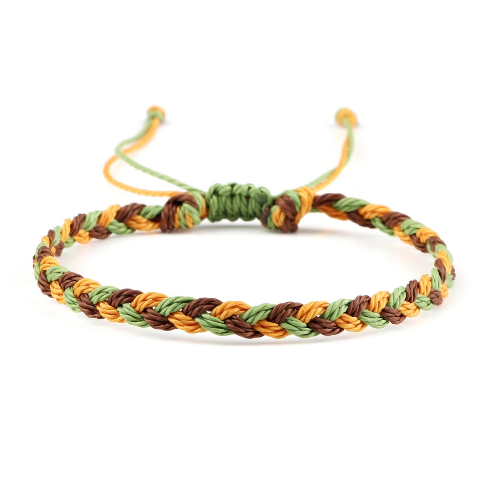 30Colors Bohemian Tibetan Bracelet & Bangle Women Men Handmade Waterproof Wax Thread Lucky Rope Christmas Jewelry Gift Bracelets