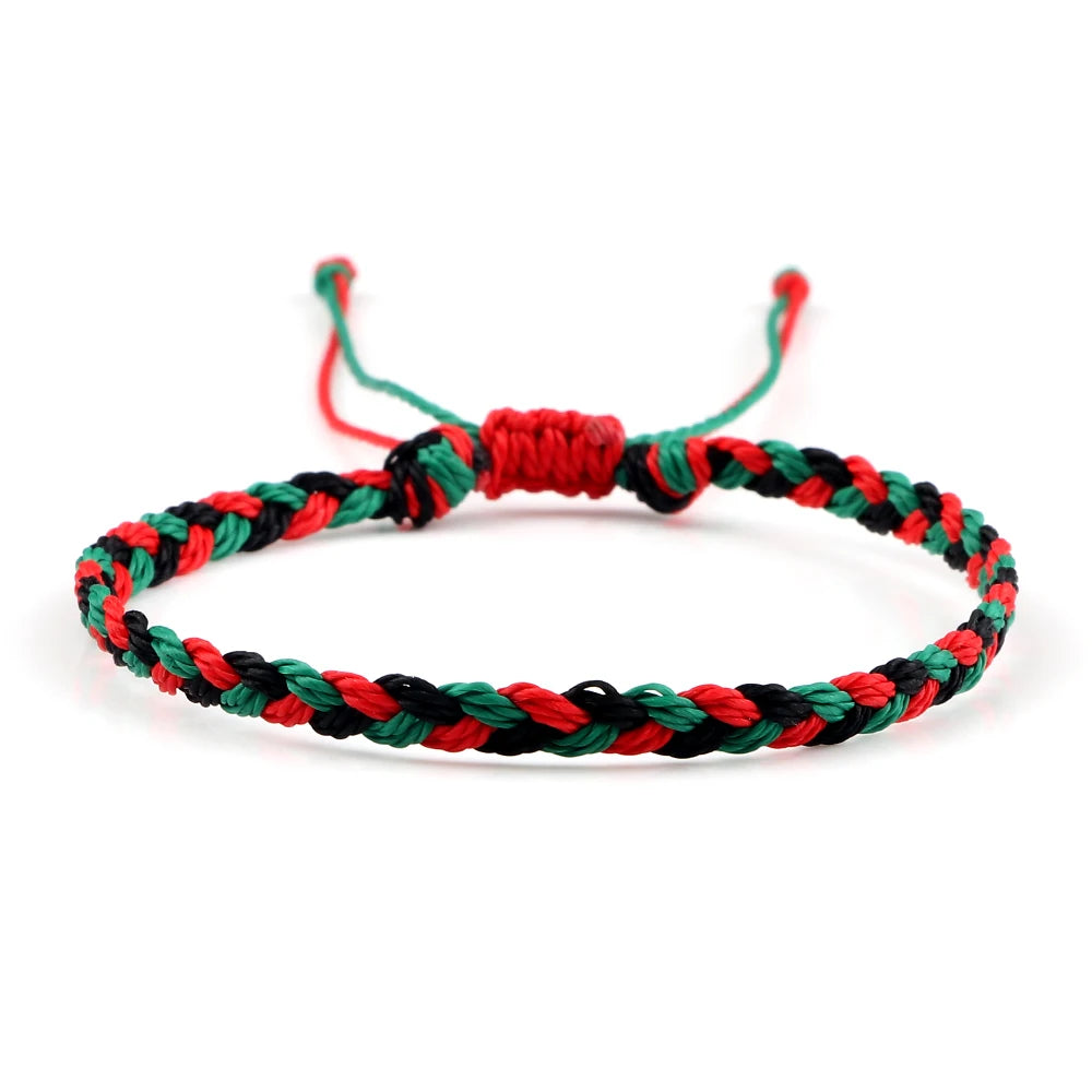 30Colors Bohemian Tibetan Bracelet & Bangle Women Men Handmade Waterproof Wax Thread Lucky Rope Christmas Jewelry Gift Bracelets