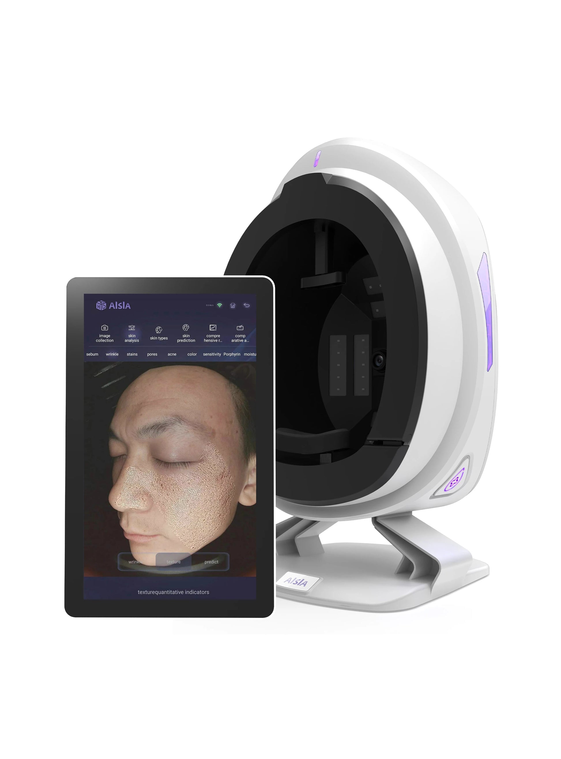 AISIA Q1 3D AI Facial Skin Analyzer Detection Skin Problem Diagnosis 8 Spectrum Professional Analysis Beauty Salon Equipment Viralgem Store
