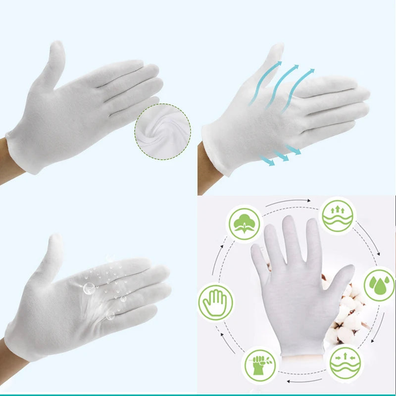White Gloves Inspection Cotton Work Gloves Jewelry Lightweight Hight Quality Guantes Viralgem Store