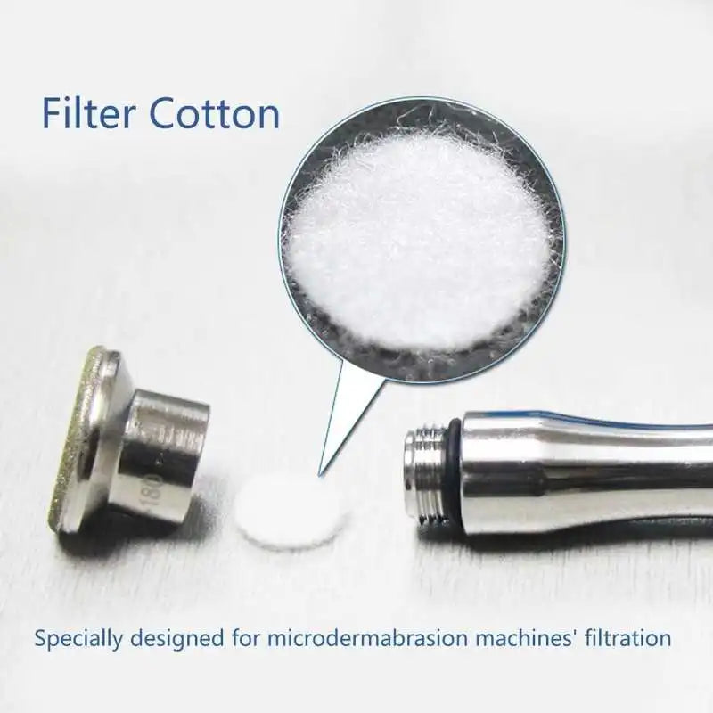 100PCS Microdermabrasion Cotton Filters Replacement 10mm For Face Care & Blackhead Removal Facial Vacuum Filters Accessories Viralgem Store
