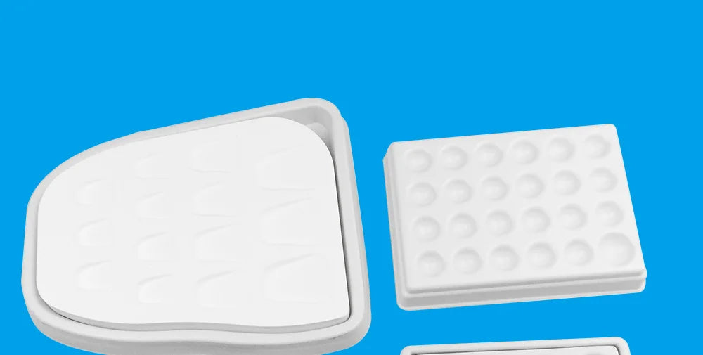 1pcs Dental Lab Mixing Watering Moisturizing Plate Ceramic Palette with Transparent Cover 12/24/36 Slot Dental Supplies Viralgem Store