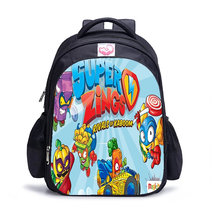 16 Inch Super Zings Children School Bags Orthopedic Backpack Kids School Boys Girls Mochila Infantil Catoon Bags Gift