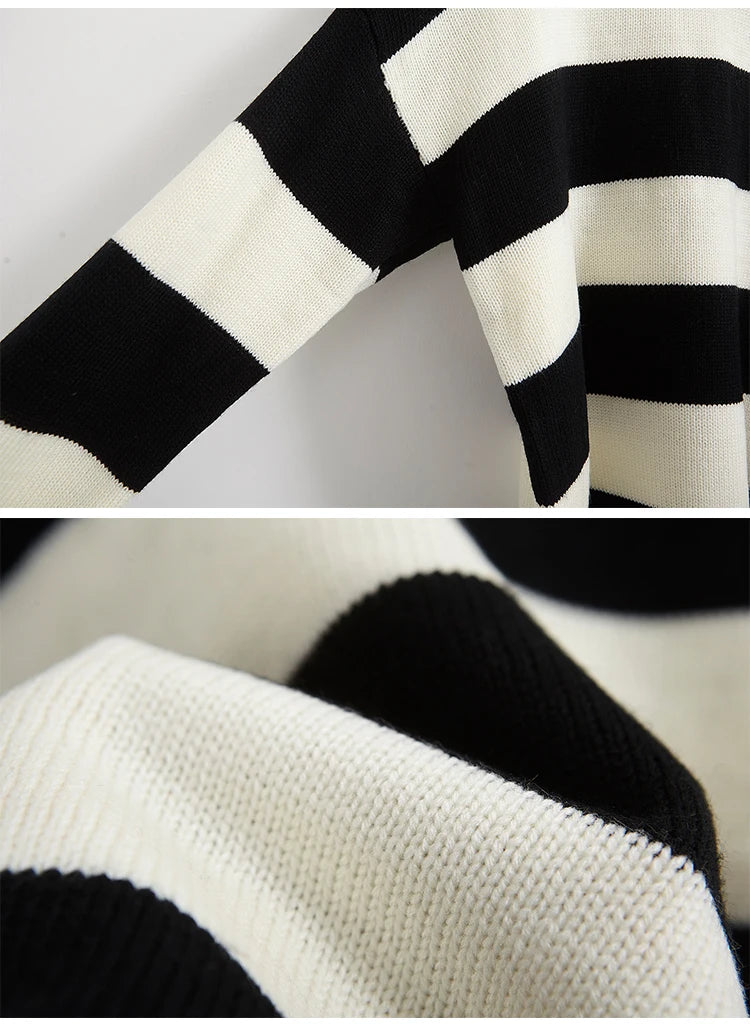 Women's Sweaters Kawaii Ulzzang College Candy Color Stripes Moon Sets Embroidery Sweater Female Harajuku Clothing For Women