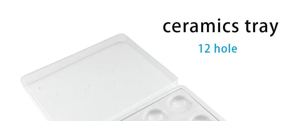 1pcs Dental Lab Mixing Watering Moisturizing Plate Ceramic Palette with Transparent Cover 12/24/36 Slot Dental Supplies Viralgem Store