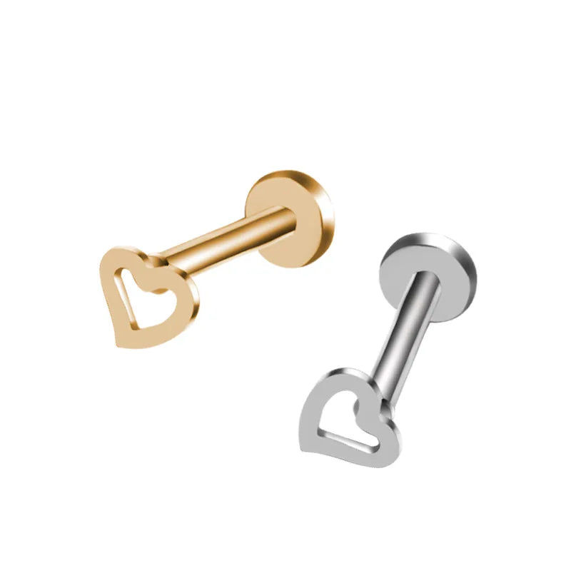 1Pc 20G-16G 1.5-4mm Gem Crystal Monroe Lip Stud Ring Tragus Helix Conch Cartilage Earring Piercing Steel Lip Labret Piercing Set