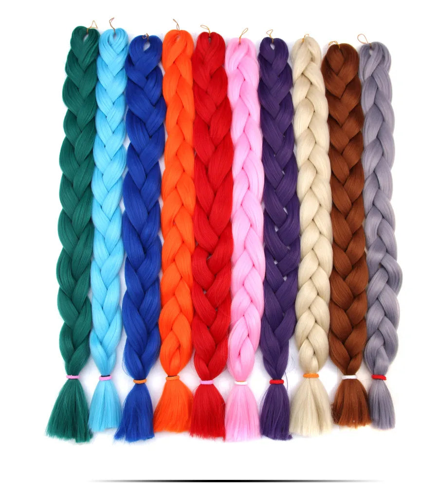 Super Long 165G 200cm Hair Synthetic Jumbo Braiding Hair Extension Heat Resistant Fiber African Ombre Jumbo Braid Hair Women Viralgem Store