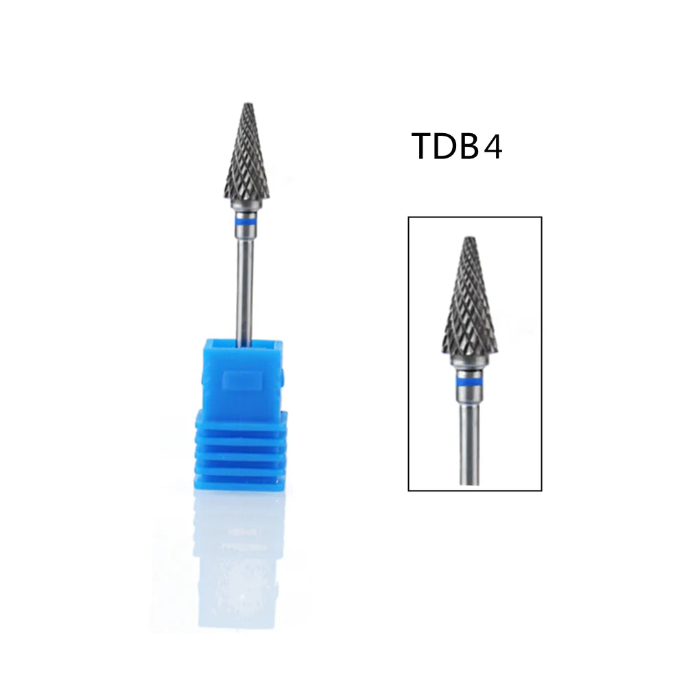 1pcs Tungsten Carbide Nail Drill Bit Electric Manicure Drill Machine Replacement Gringing Heads for Acrylic Gel Polishing Remove