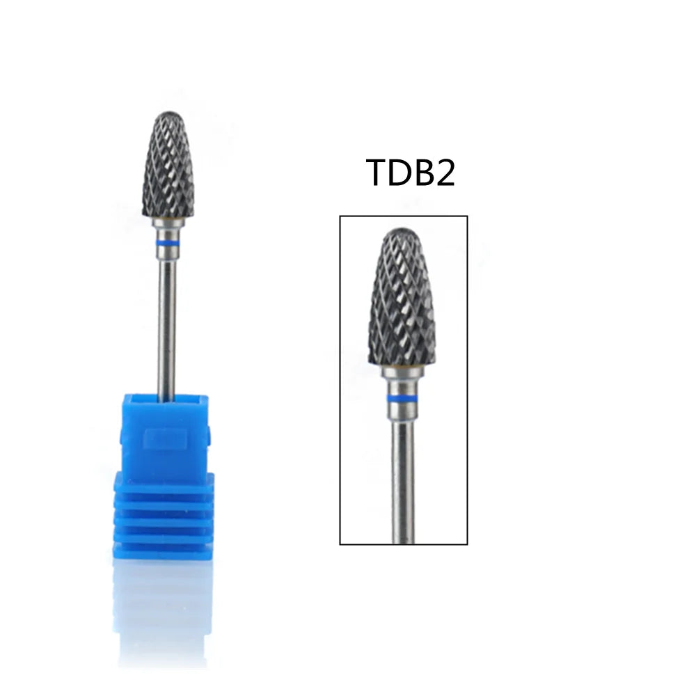 1pcs Tungsten Carbide Nail Drill Bit Electric Manicure Drill Machine Replacement Gringing Heads for Acrylic Gel Polishing Remove