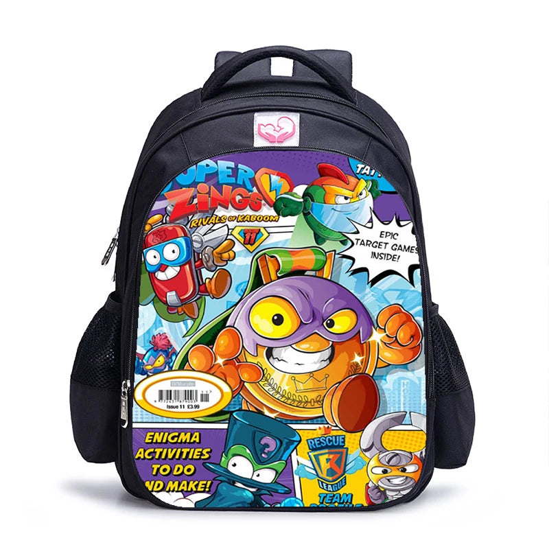 16 Inch Super Zings Children School Bags Orthopedic Backpack Kids School Boys Girls Mochila Infantil Catoon Bags Gift