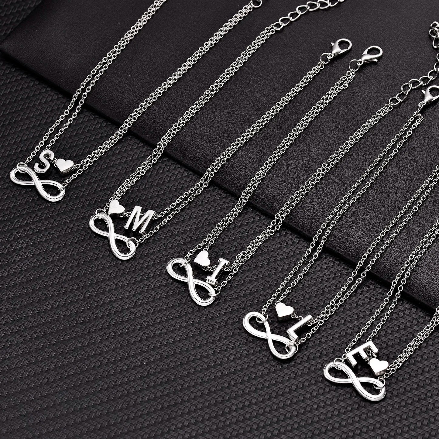 Women's Anklet Bohemian Layered 26 Letter Heart Anklet 2023 Summer Beach Anklets On Foot Ankle Bracelets Foot Leg Chain Jewelry