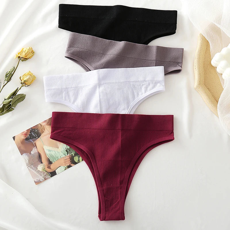 2021 New High Waisted Seamless Panties Women Underwear Sexy Female Underpants Comfortable Thongs Women Cotton Briefs S-XL Viralgem Store