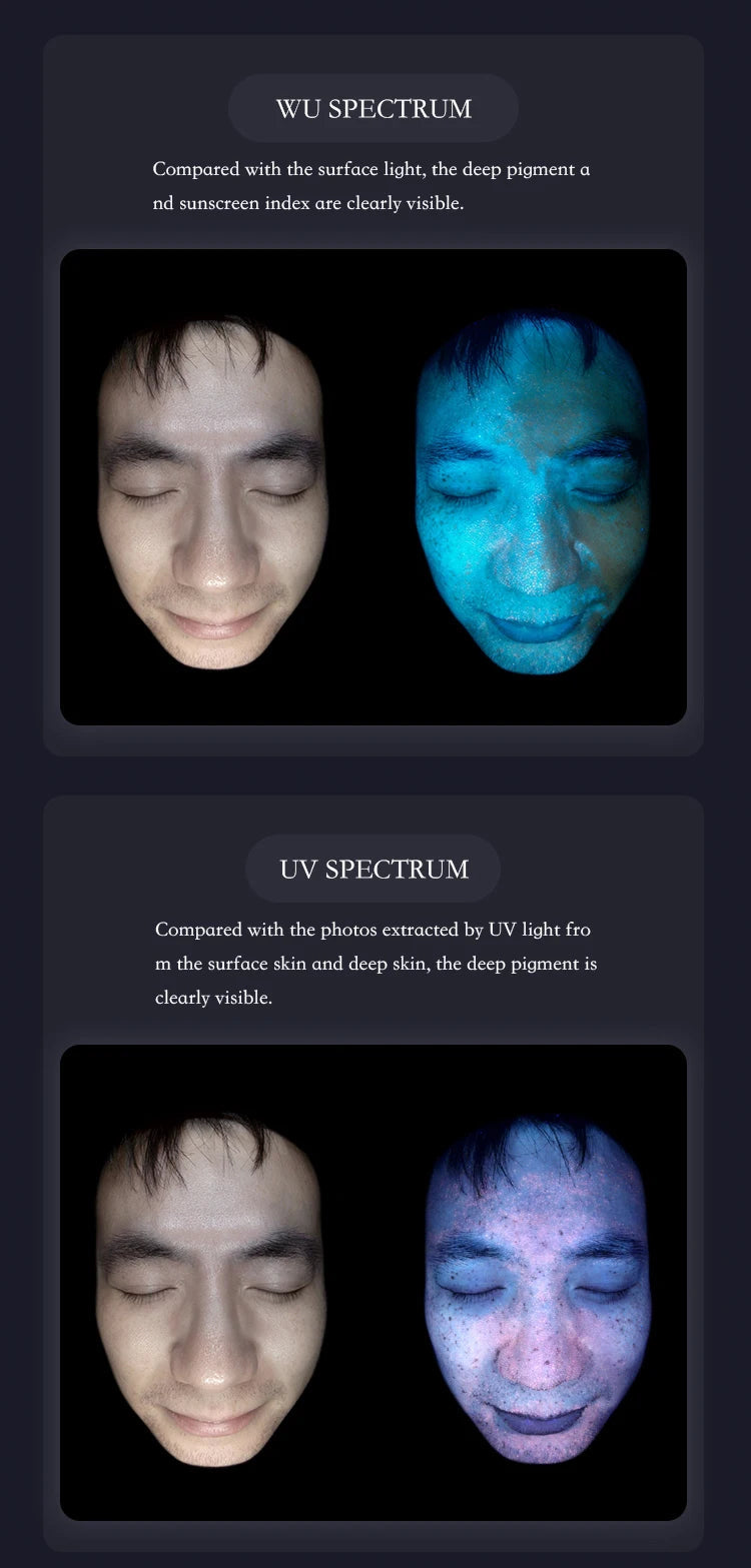 AISIA Q1 3D AI Facial Skin Analyzer Detection Skin Problem Diagnosis 8 Spectrum Professional Analysis Beauty Salon Equipment Viralgem Store