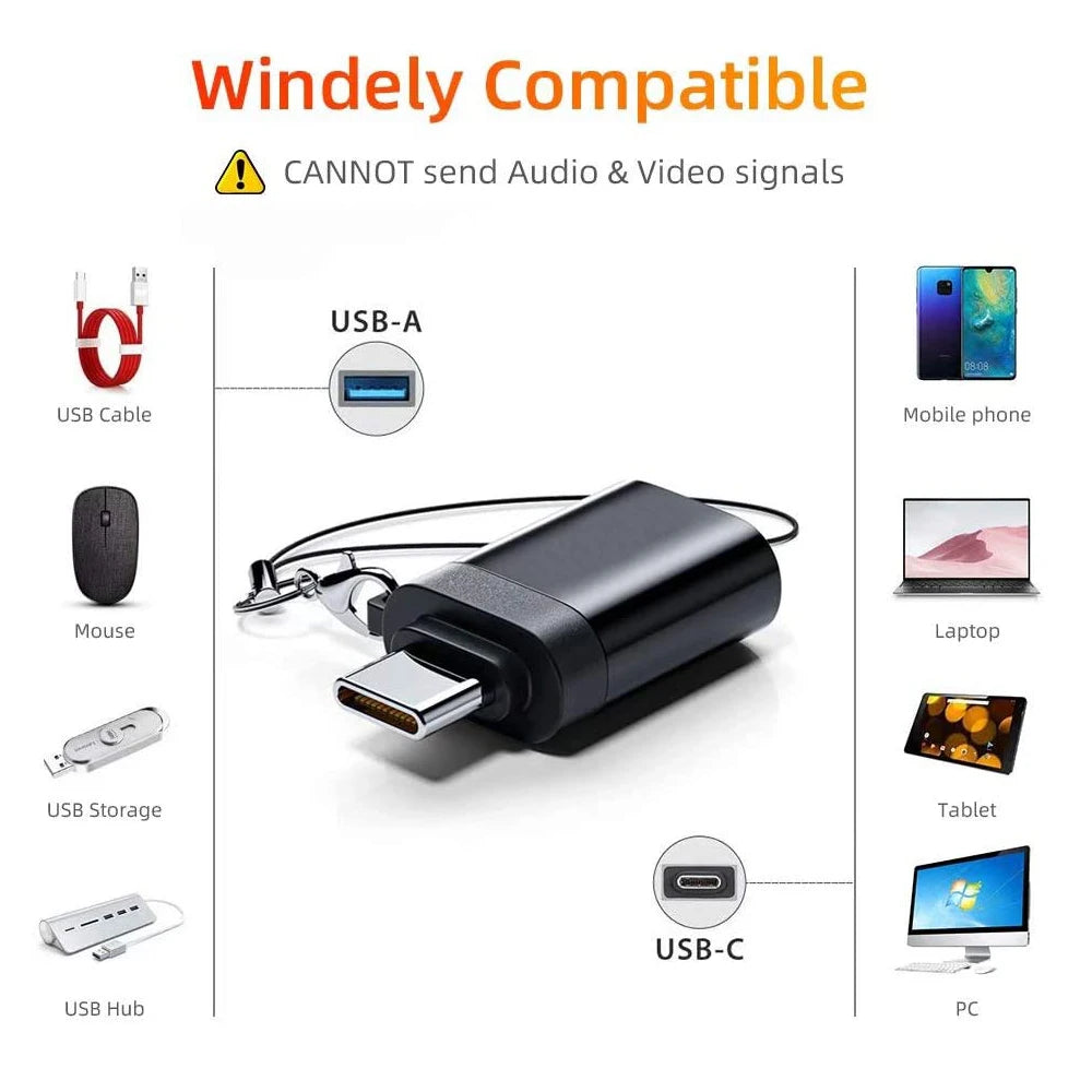 1/2PC Type C To USB 3.0 OTG Adapter USB C Male To USB Female Converter For Laptop Macbook Samsung Xiaomi USB C OTG Connector