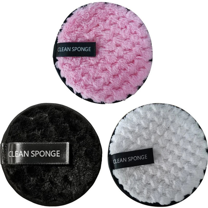 3Pcs Makeup Remover Pads Microfiber Reusable Face Towel Make-up Wipes Cloth Washable Cotton Pads Skin Care Cleansing Puff