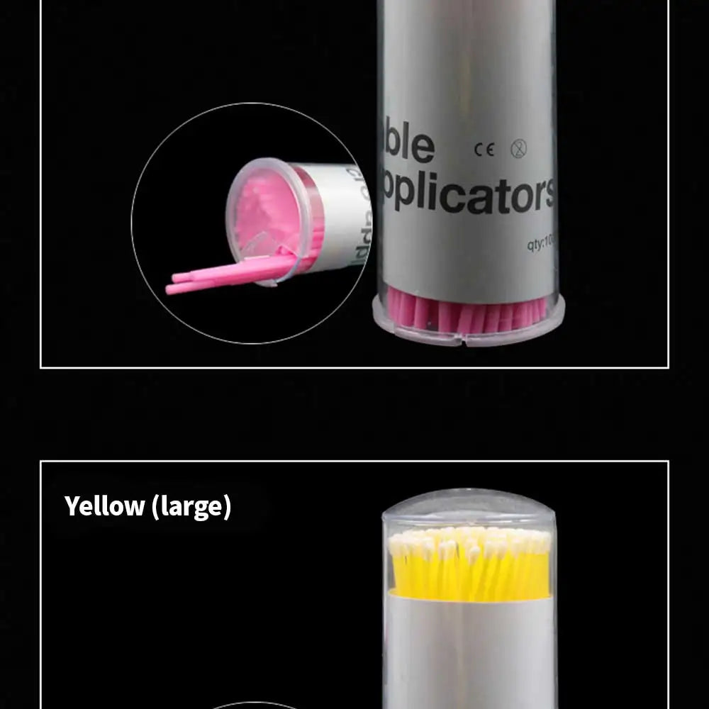 100pcs/lot Micro Brushes Make Up Eyelash Extension Disposable Eye Lash Glue Cleaning Brushes Free Applicator Sticks Makeup Tools
