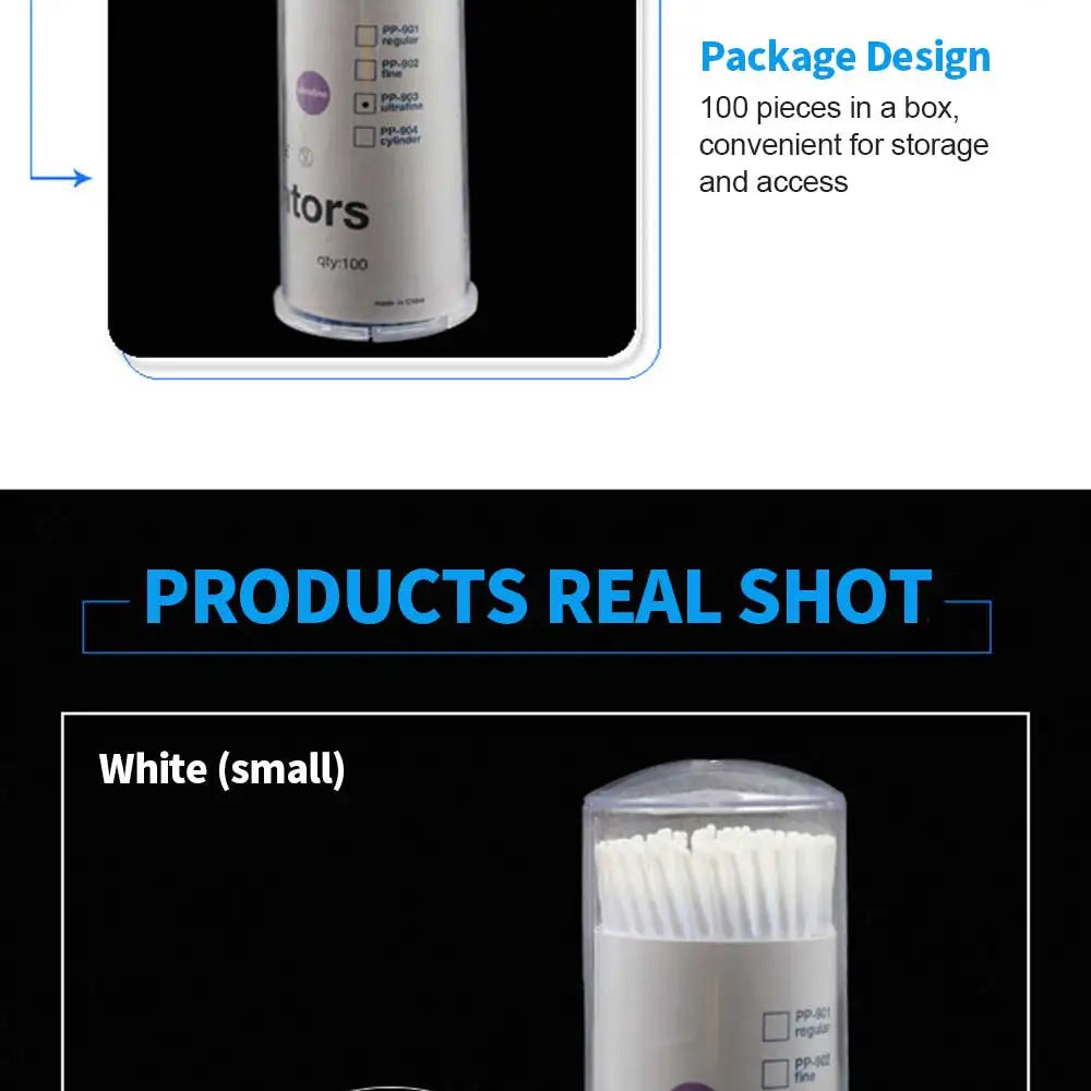 100pcs/lot Micro Brushes Make Up Eyelash Extension Disposable Eye Lash Glue Cleaning Brushes Free Applicator Sticks Makeup Tools