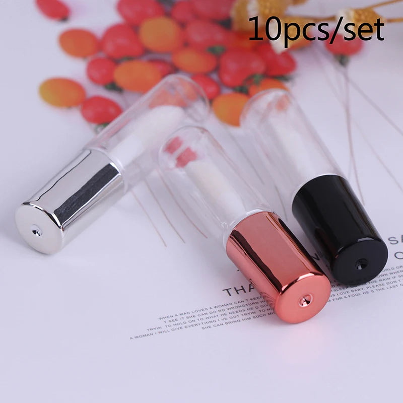 1/10PCS Empty Transparent PE Lip Gloss Tubes Plastic Lip Balm Tube Lipstick Mini Sample Cosmetic Container