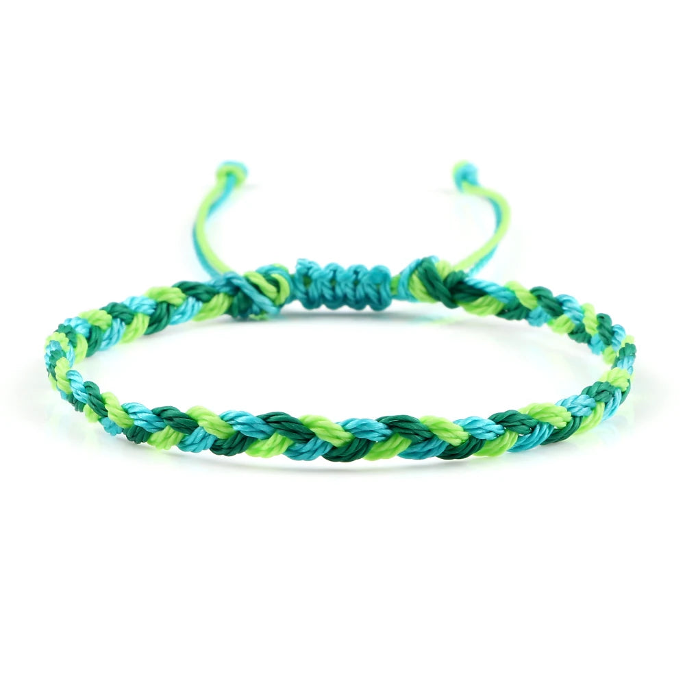 30Colors Bohemian Tibetan Bracelet & Bangle Women Men Handmade Waterproof Wax Thread Lucky Rope Christmas Jewelry Gift Bracelets
