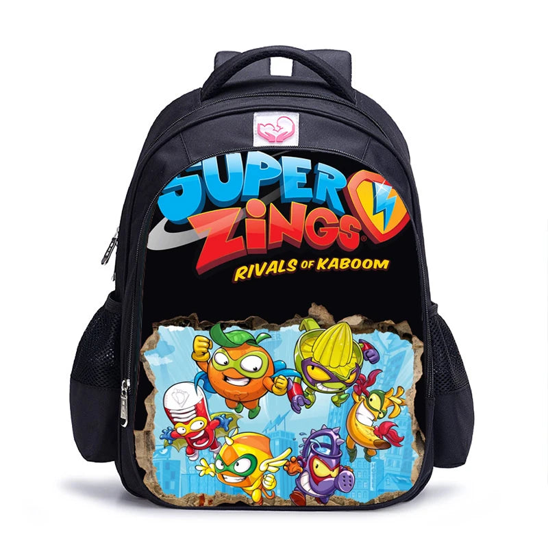 16 Inch Super Zings Children School Bags Orthopedic Backpack Kids School Boys Girls Mochila Infantil Catoon Bags Gift