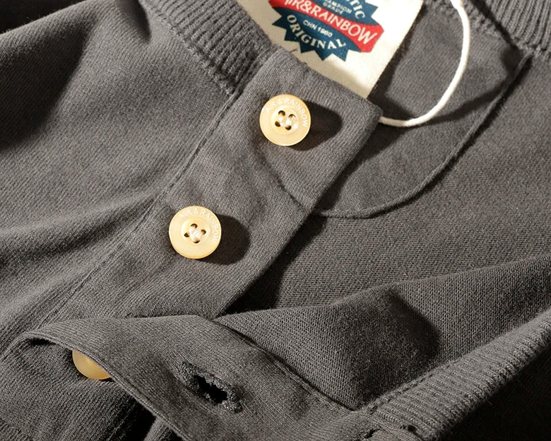 2023 Autumn New Men's Fashion Simple Long Sleeve O-neck Pure Cotton Solid T-shirt Bottomed Shirt Retro American Casual