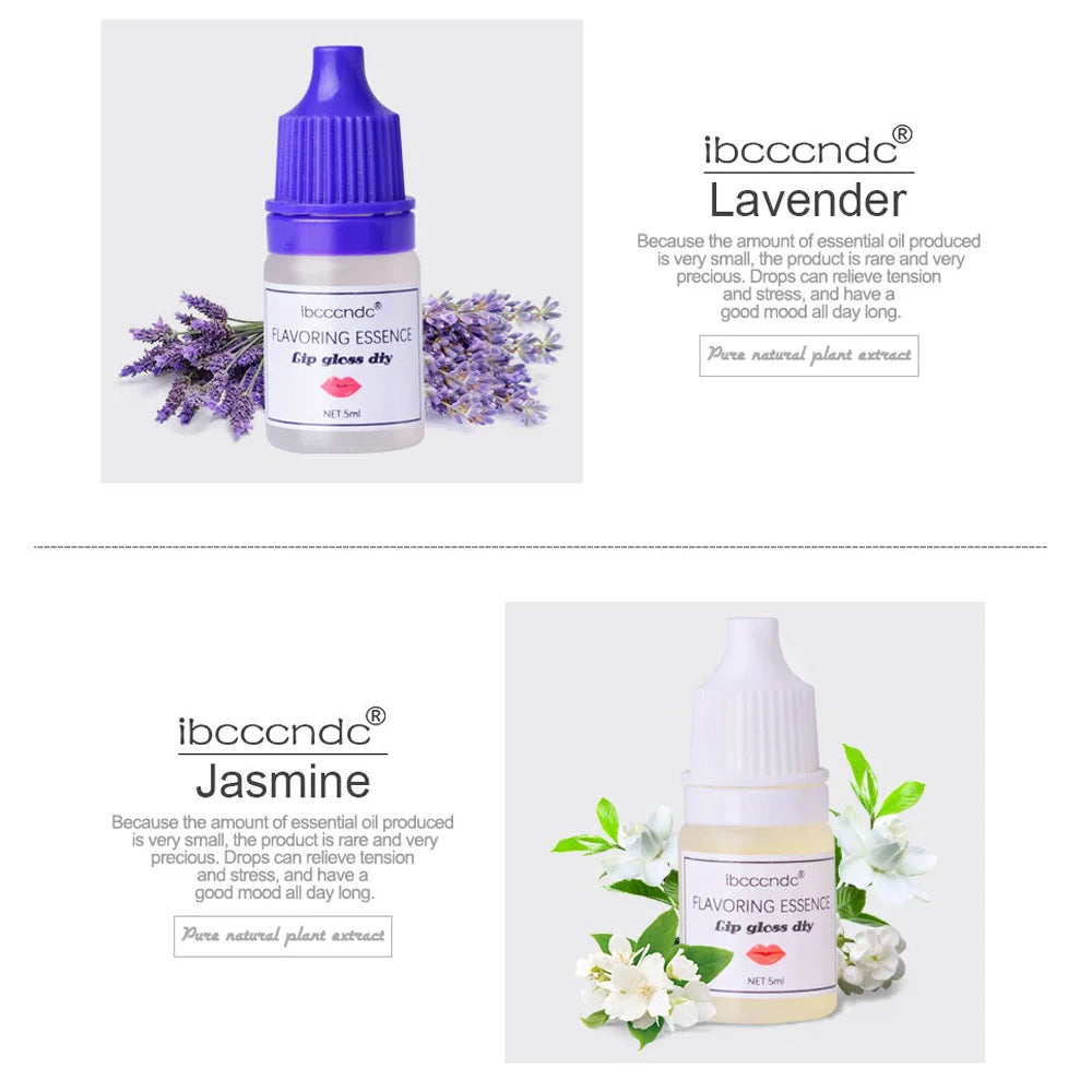 5ml 7 Flavor Natural Flavor Essence Oil Drop for Lip Gloss Diy Lipgloss Base Handmade Lipstick Fragrance Flavoring