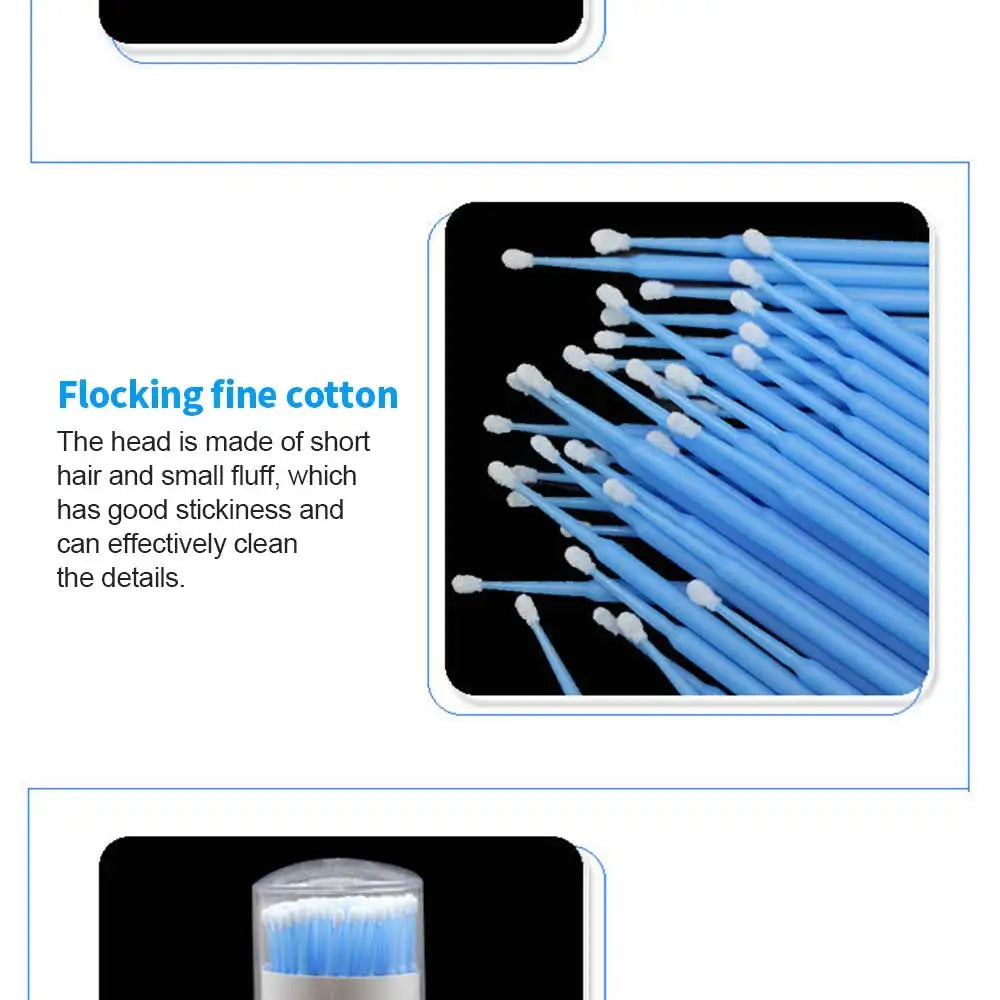 100pcs/lot Micro Brushes Make Up Eyelash Extension Disposable Eye Lash Glue Cleaning Brushes Free Applicator Sticks Makeup Tools