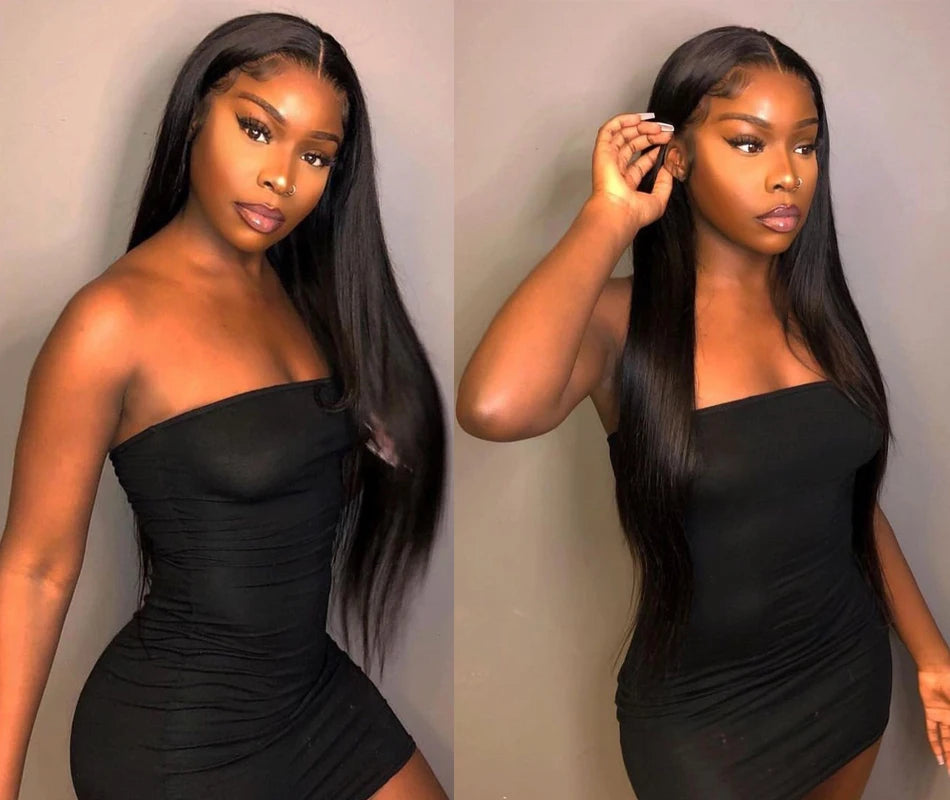 Tuneful 13x6 Lace Frontal Human Hair Wigs Straight 30 Inch Pre Plucked HD Lace Front Human Hair Wigs Glueless Wigs Ready To Wear Viralgem Store