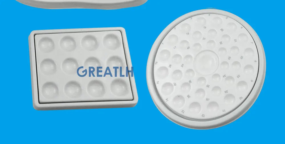 1pcs Dental Lab Mixing Watering Moisturizing Plate Ceramic Palette with Transparent Cover 12/24/36 Slot Dental Supplies Viralgem Store
