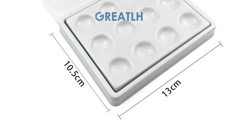 1pcs Dental Lab Mixing Watering Moisturizing Plate Ceramic Palette with Transparent Cover 12/24/36 Slot Dental Supplies Viralgem Store