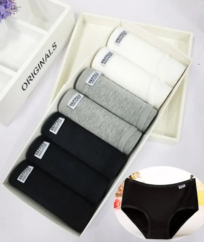 7Pcs/Lot Plus Size Underwear Women's Panties Cotton Girl Brief Sexy Lingeries Shorts Underpant Solid Panty Female Intimate M-4XL Viralgem Store