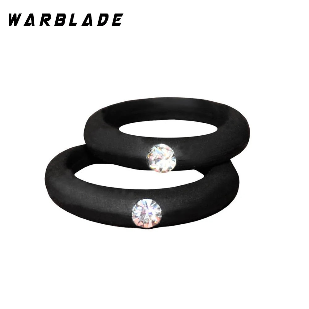 4-9 size Food Grade FDA Silicone Ring Hypoallergenic Crossfit Flexible Rubber Finger Rings With Rhinestone For Women Wedding 5mm