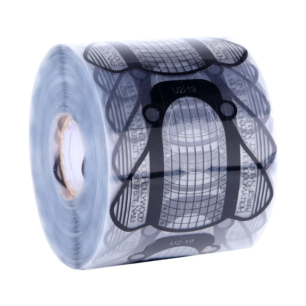 500pcs Nail Extensions Forms Mold Nail Extension Gel Manicure French Design Top Stencil Building Sticker Roll Nail Art LA941-3 Viralgem Store