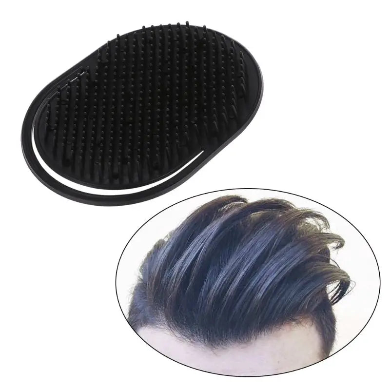 2 Pcs Pocket Travel Hair Comb Brush Men Beard Mustache Scalp Massage Brush Black