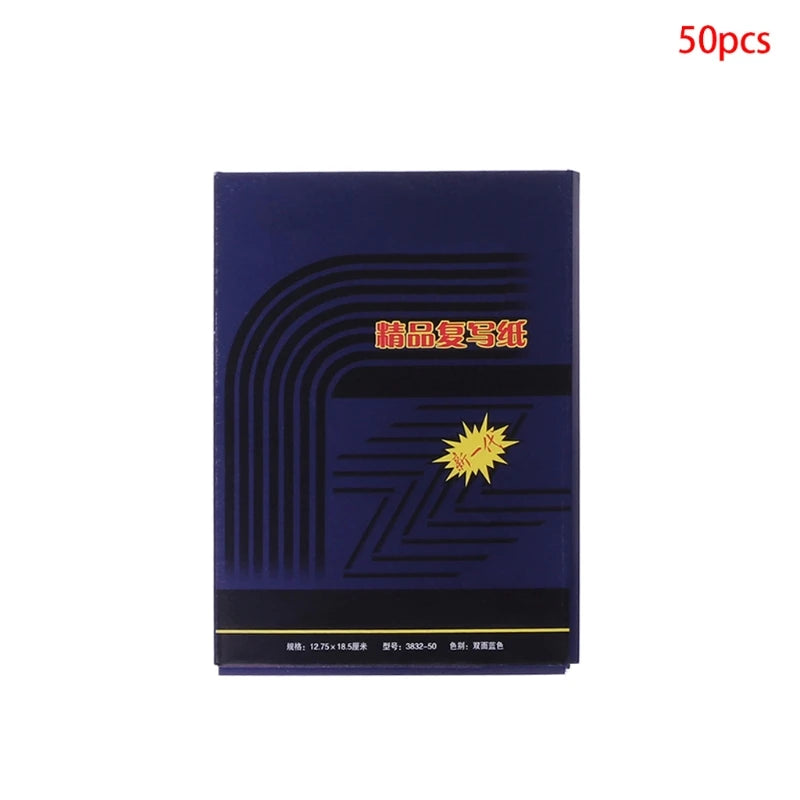 50 Sheets 32K Double Sided Carbon Copier Stencil Transfer Paper Stationery Supplies Thin Type Stationery Paper Finance Supplies
