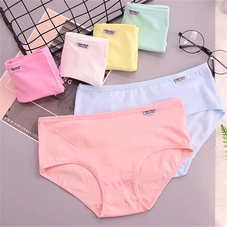 7Pcs/Lot Plus Size Underwear Women's Panties Cotton Girl Brief Sexy Lingeries Shorts Underpant Solid Panty Female Intimate M-4XL Viralgem Store