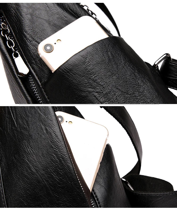 Women's Waterproof Anti Theft Leather Backpack 2024 Girls Shoulder Bags Multifunctional Large Capacity Travel Backpacks Mochilas Viralgem Store