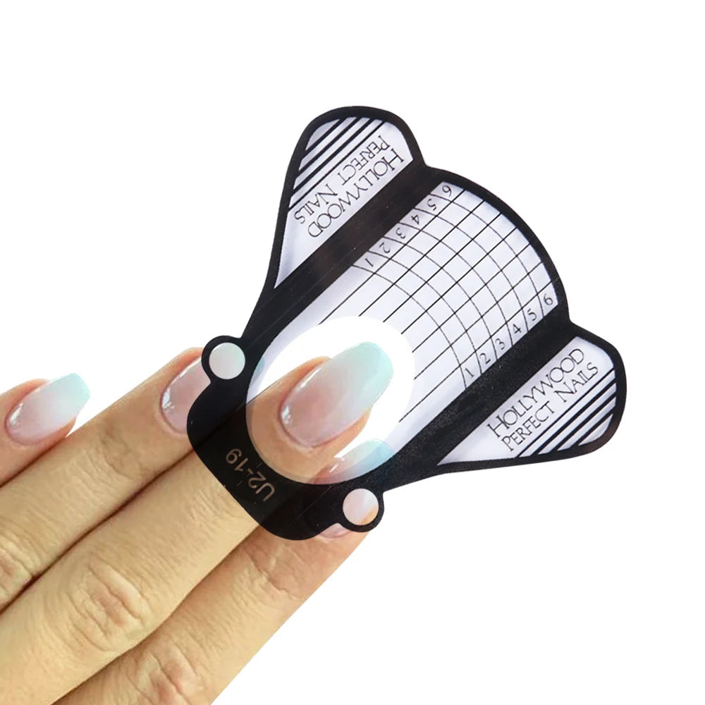 500pcs Nail Extensions Forms Mold Nail Extension Gel Manicure French Design Top Stencil Building Sticker Roll Nail Art LA941-3 Viralgem Store