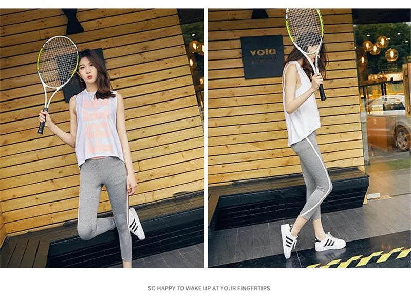 Women&Girl Pro Sport Loose GYM Fitness Running Vest Quick-drying Wicking Breathable Mesh High Elastic Print Camo YOGA Tank Tops Viralgem Store