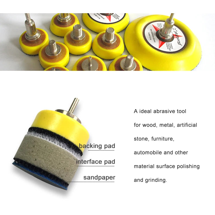 1Inch 25MM Back-up Sanding Pad Sander Backing Pad for Electric Grinder Abrasive Tools Dremel Rotary Tool Polishing & Grinding