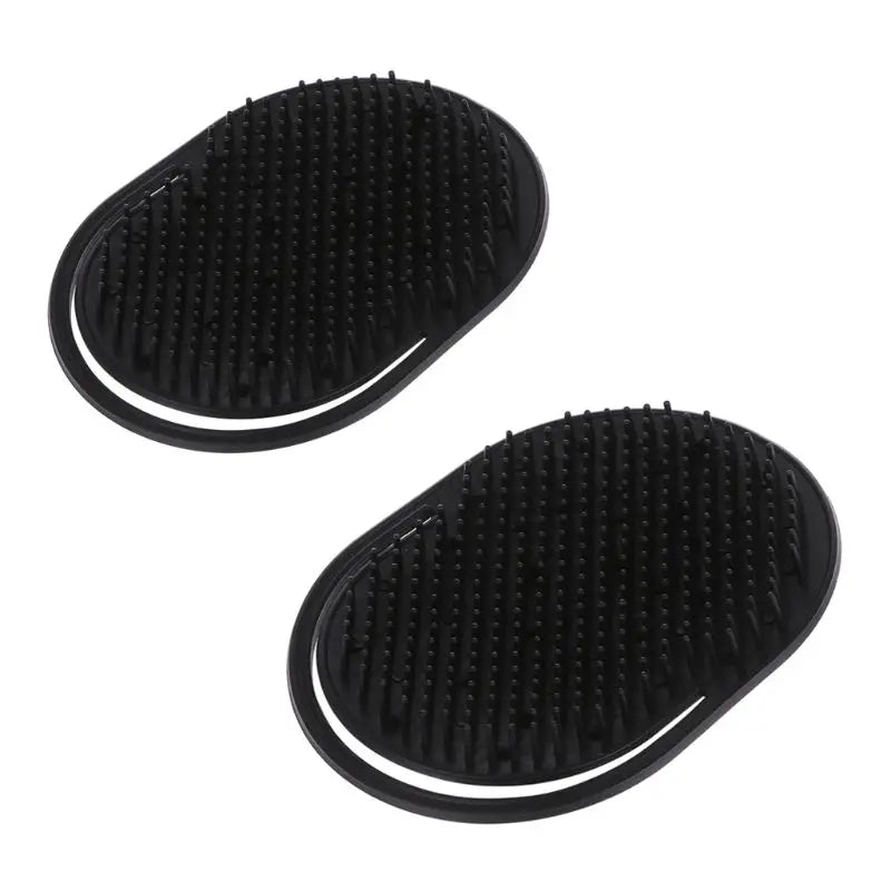2 Pcs Pocket Travel Hair Comb Brush Men Beard Mustache Scalp Massage Brush Black