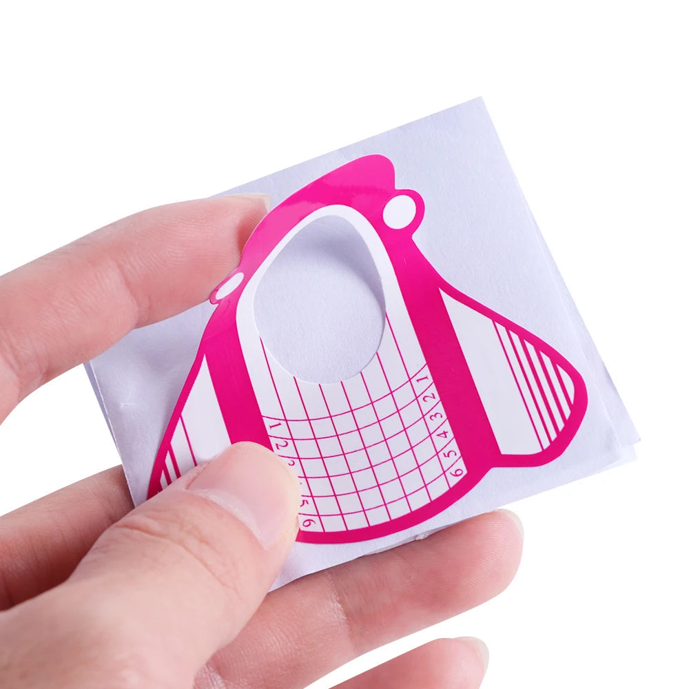 500pcs Nail Extensions Forms Mold Nail Extension Gel Manicure French Design Top Stencil Building Sticker Roll Nail Art LA941-3 Viralgem Store