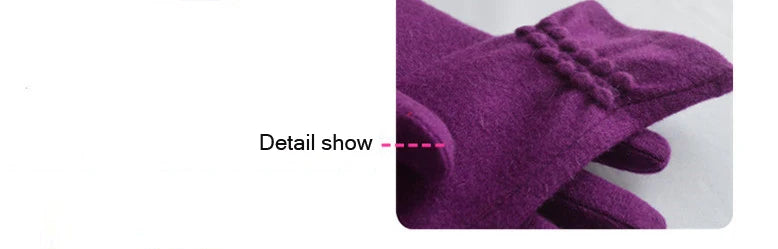 [BYSIFA] Winter Women Wool Gloves New Thick Warm Touch Screen Ladies Gloves Spring Autumn Soft  Elegant Hot Pink Mittens Gloves