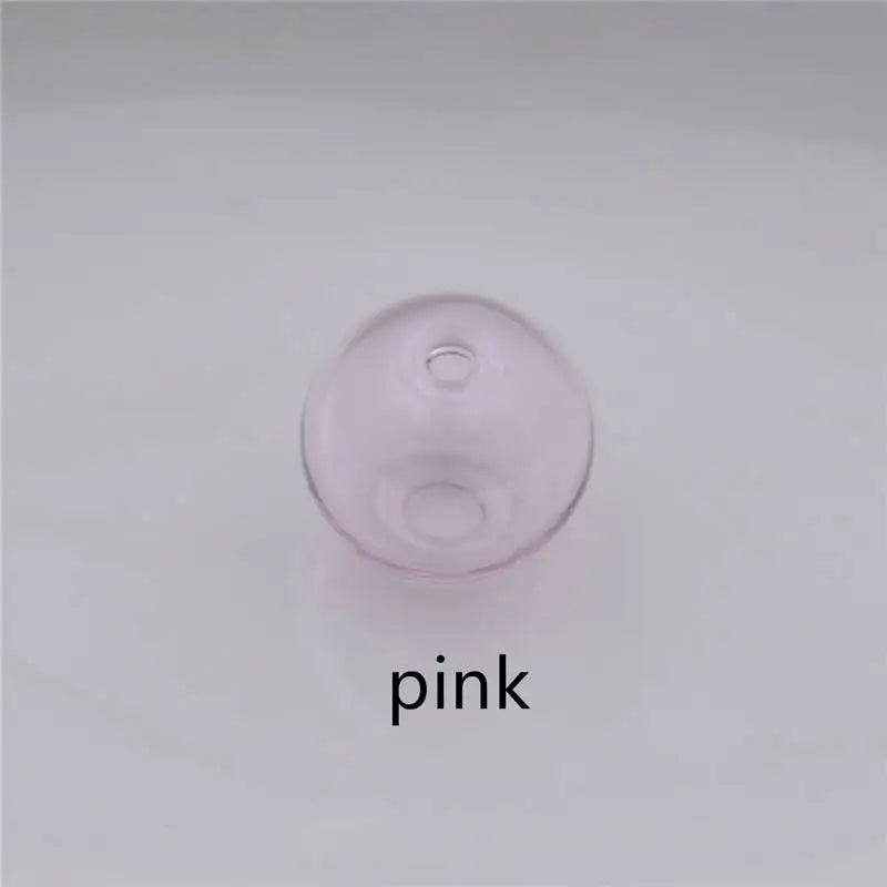 10pieces Double Hole 10-20mm Color Glass Ball Globe Beads Hollow Glass Bottle Vial Jewelry Making Accessories Findings Viralgem Store
