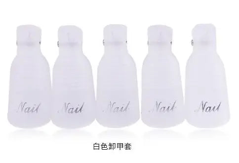 10Pcs/Box UV Gel Polish Remover Clips Colorful Acrylic Nail Art Soak Off Cap Clips DIY Nails Cleaning Manicure Finger Wrap Tools