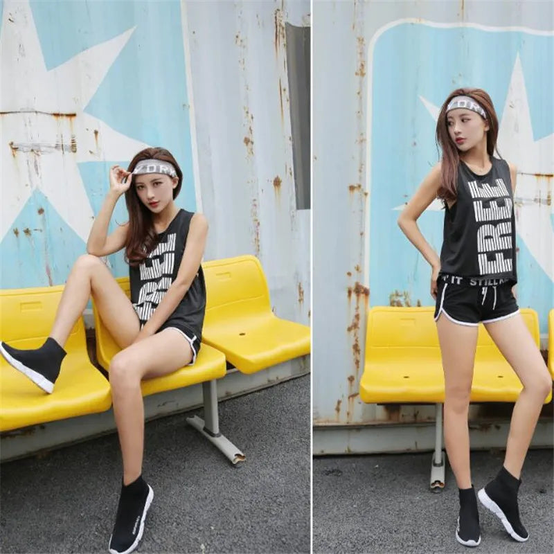 Women&Girl Pro Sport Loose GYM Fitness Running Vest Quick-drying Wicking Breathable Mesh High Elastic Print Camo YOGA Tank Tops Viralgem Store